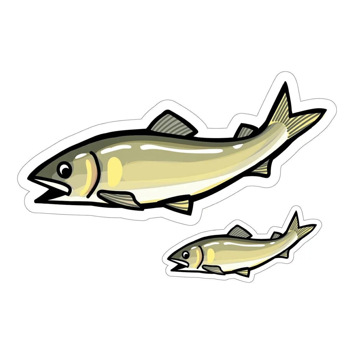 Hisao Design Sweetfish Sticker (Large & Small Set)