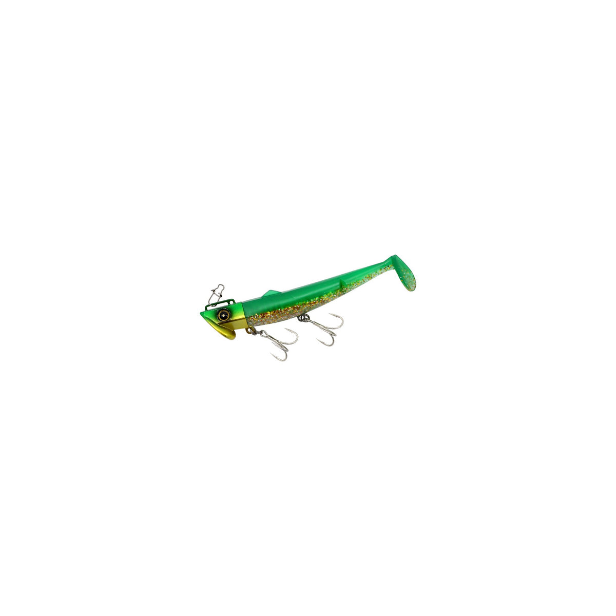 Hayabusa FS443 JACK EYE Furifuri Shad 40g Regional Colours - Hokkai Keimura Green-Gold Sardine