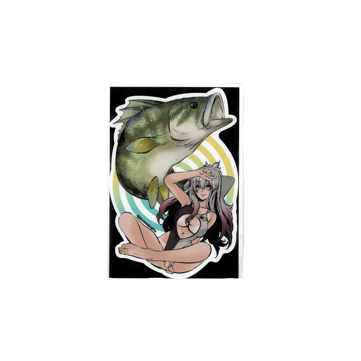 Black Bass / Fish Art Sticker - Itou / Big Catch Filefish