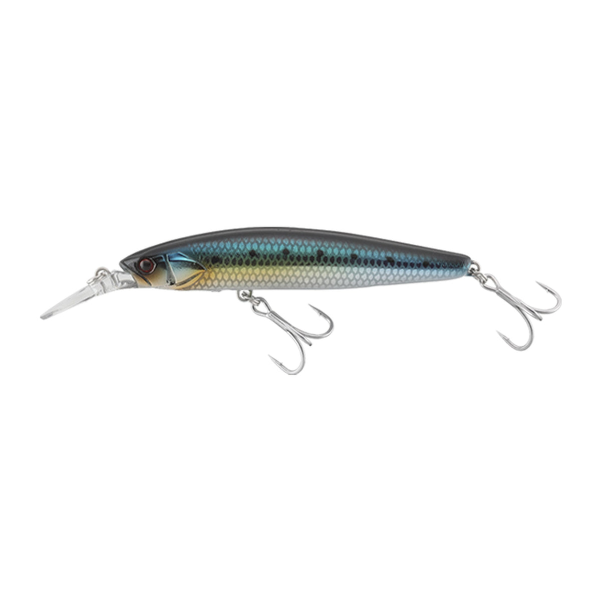 Jackall Big Backer Wangan Minnow 128S-LB in Uroko HL Seguro Iwashi — official Jackall product photo