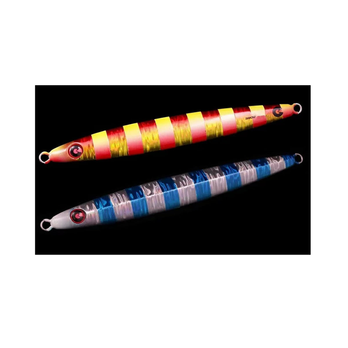 #015 Red-Gold Zebra Blue / #016 Pink Glow Zebra Chartreuse / #019 Green Gold Zebra Keimura