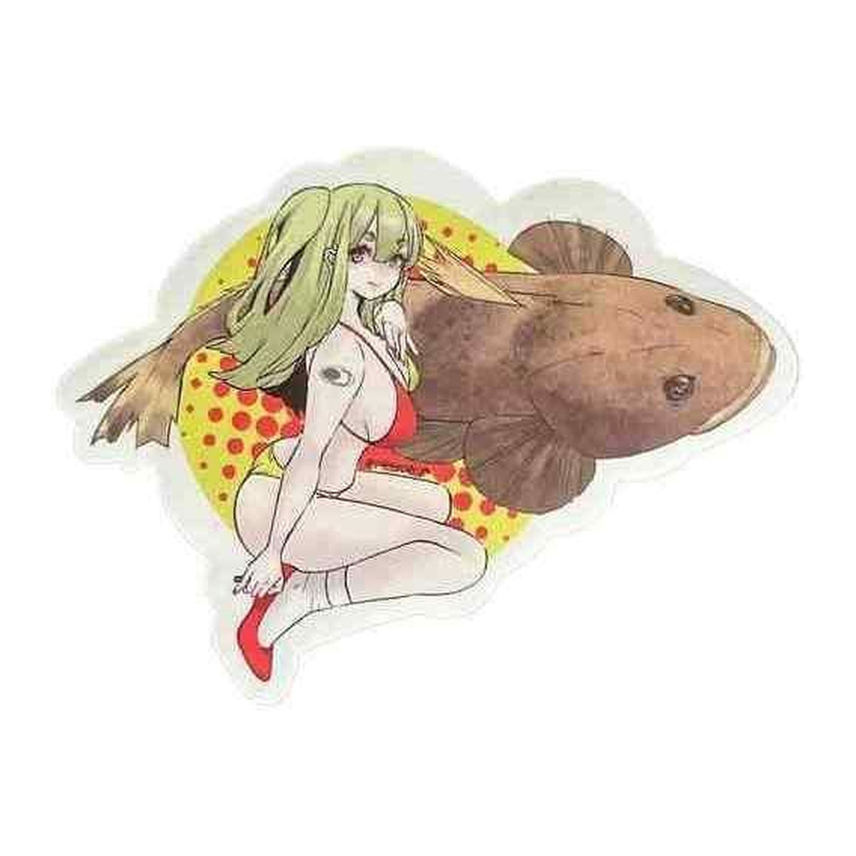 J Like Product Fish Art Sticker Mini in Magochi (Flathead) — official product photo