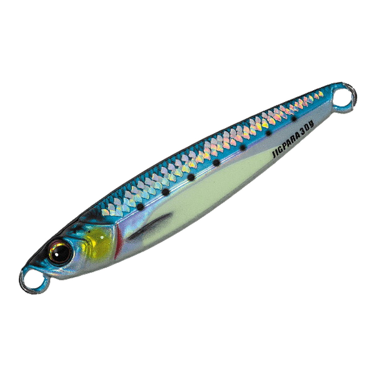 Major Craft Jigpara Short 20g in Damage Belly Glow Sardine (Kaimura) — 20g product photo