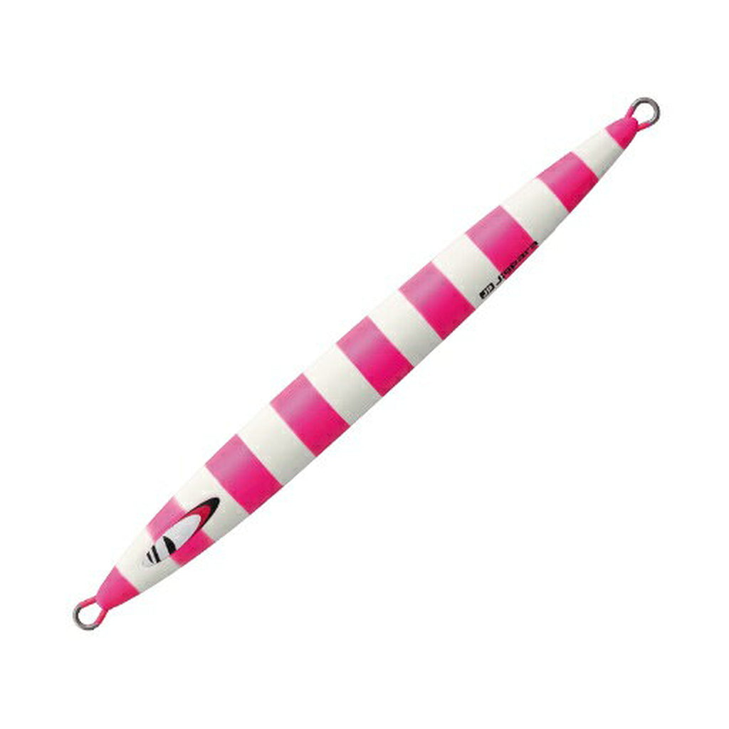 Major Craft Jigpara Vertical Long Slow 400g in #068 Matte Zebra Chartreuse Pink — official product photo