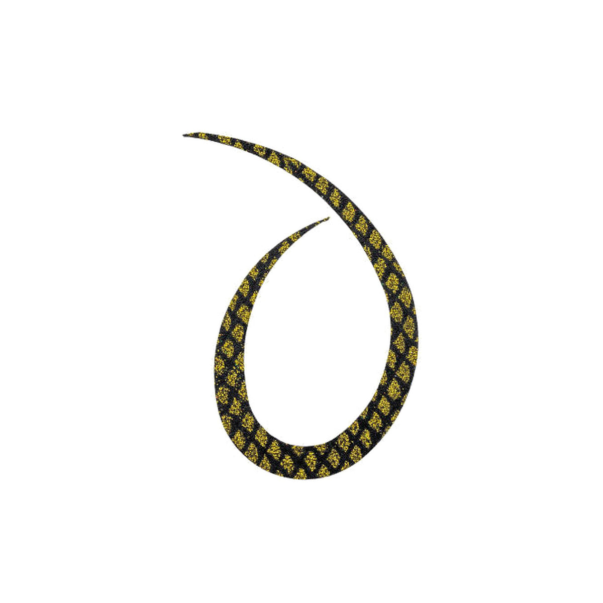 START Silicone Necktie Curly — Black Gold Scale