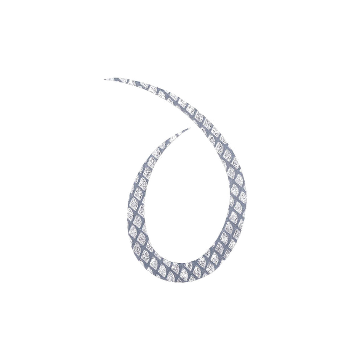 START Silicone Necktie Curly — Silver Scale
