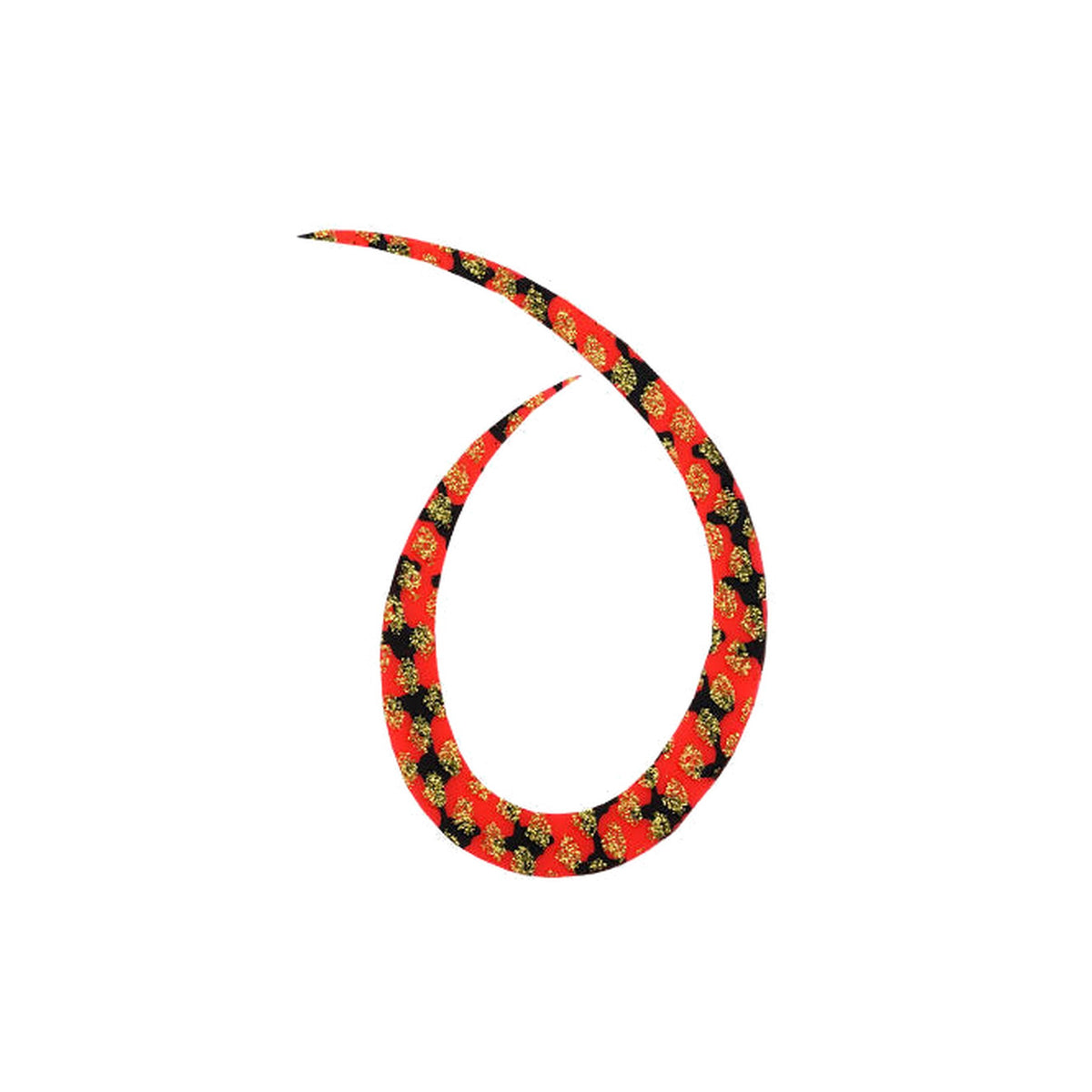 START Silicone Necktie Curly — Red Zebra