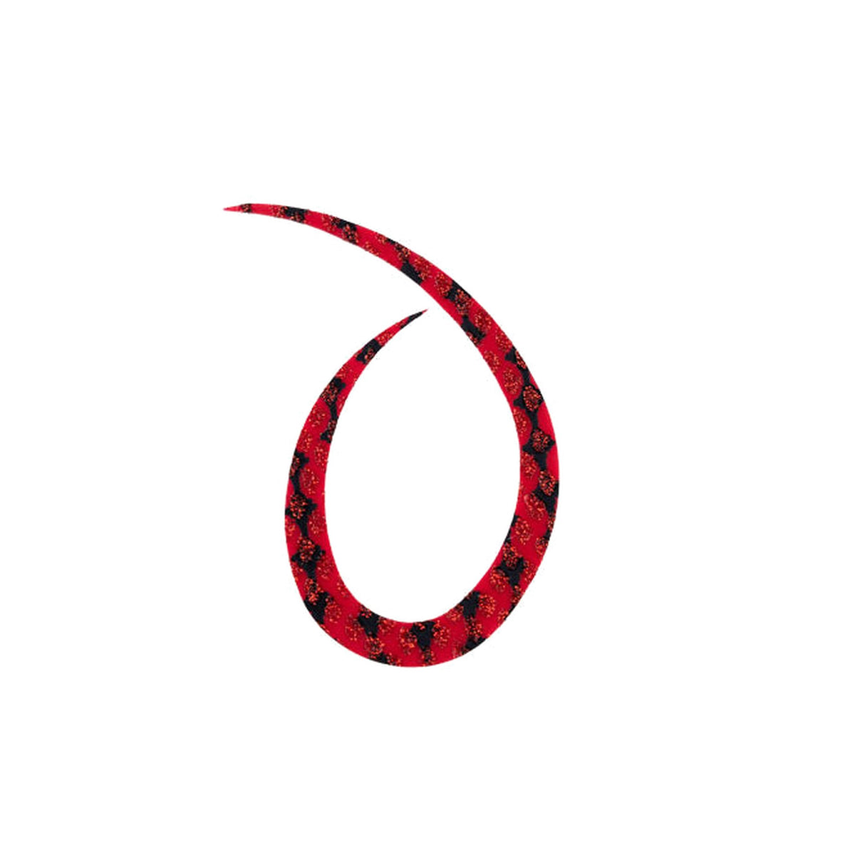 START Silicone Necktie Curly — Crimson Zebra