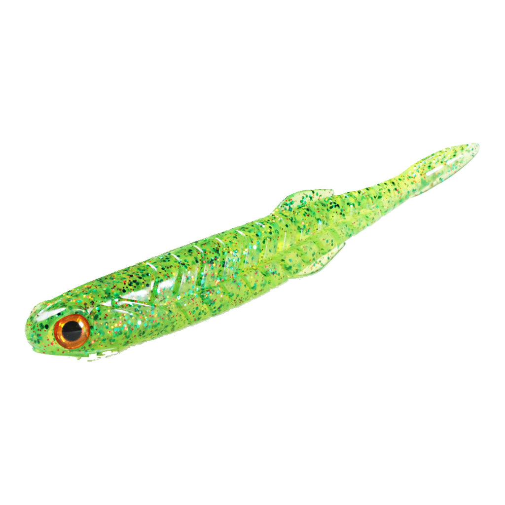Issei Katakuchi Worm 4.5in #056 Chart Green Glitter