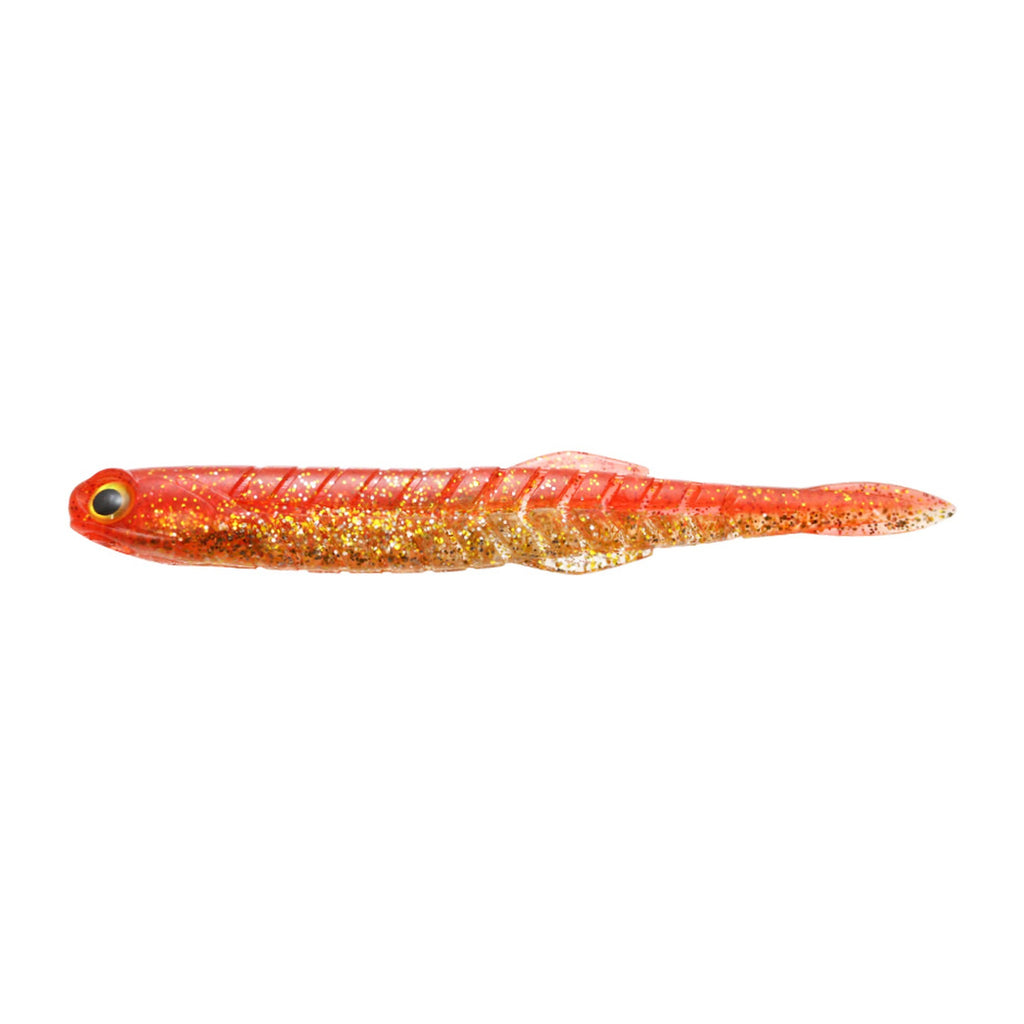 issei Katakuchi Worm 4.5in in #028 Aka-kin (Red-Gold) — official issei product photo