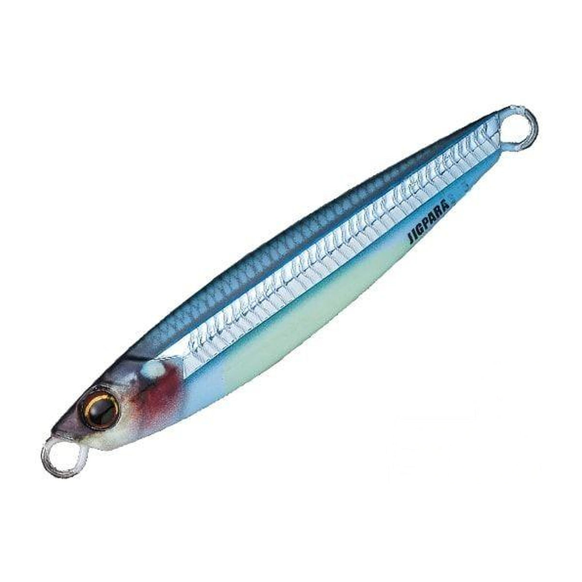 Major Craft Jigpara Short 60g in Live Belly Glow Kibinago — official product photo