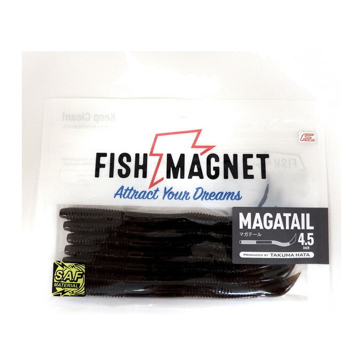 Zappu Fish Magnet Magatail 4.5in, #01 Maruhata Gripan packaging