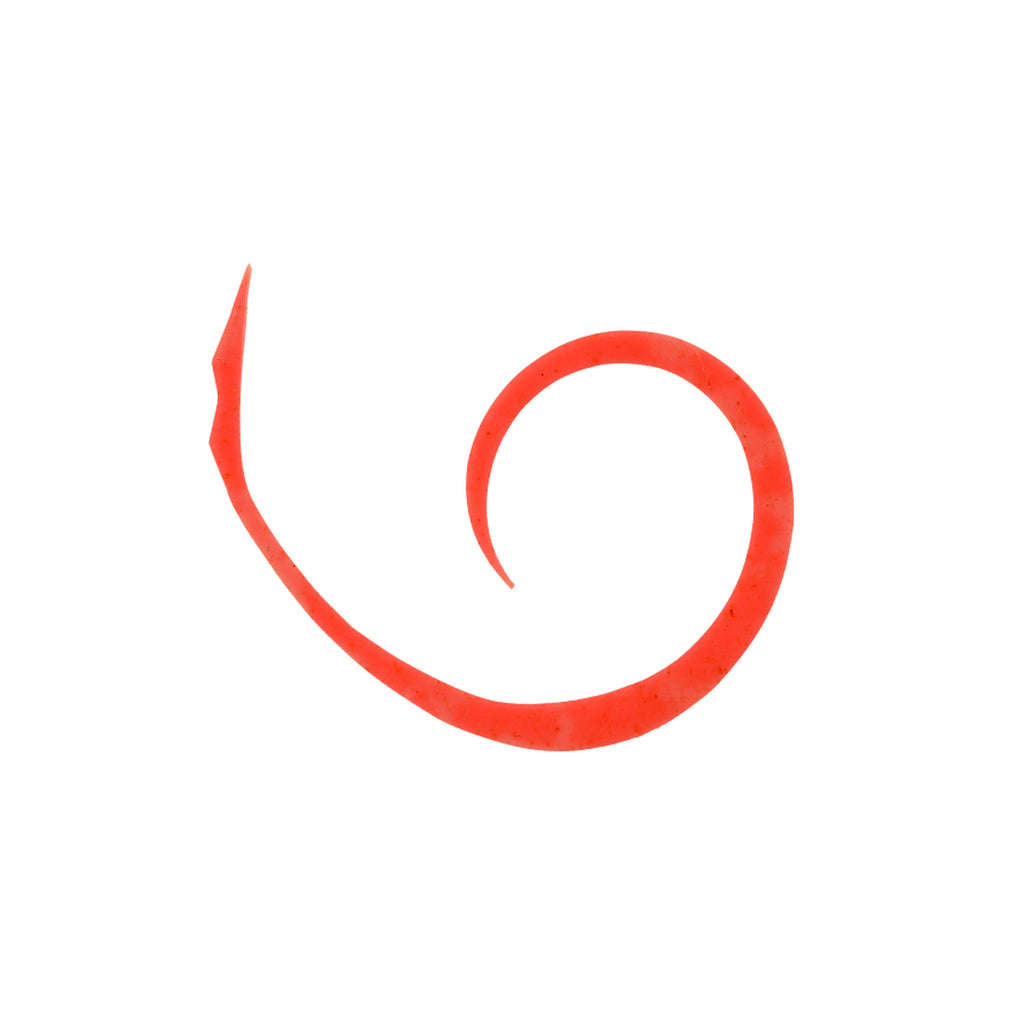 Jackall Binbin Switch Micro Curly Slim Bright Orange