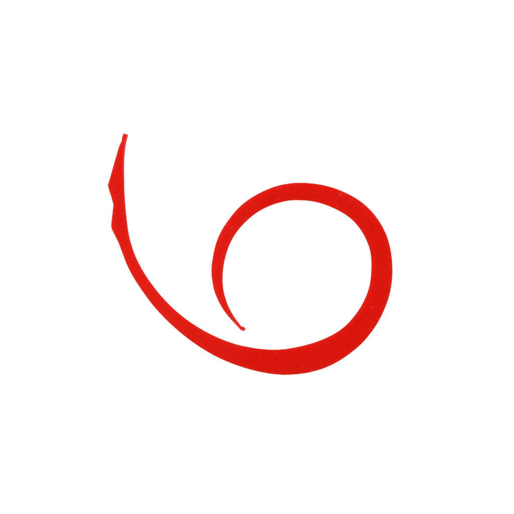 Jackall Binbin Switch Micro Curly Slim Clear Red