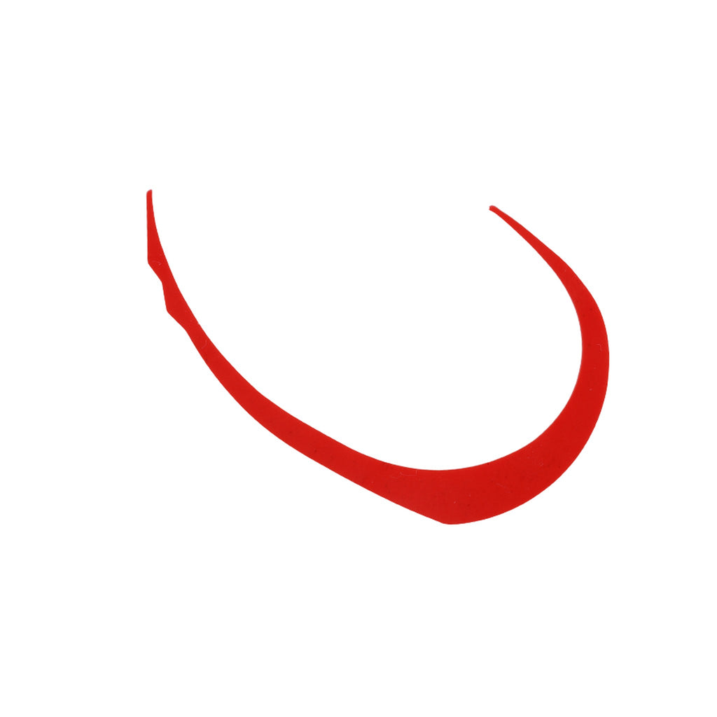 Jackall Binbin Switch Micro Curly Wide Clear Red