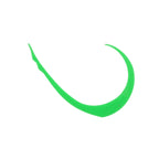 Jackall Binbin Switch Micro Curly Wide Fluorescence Green