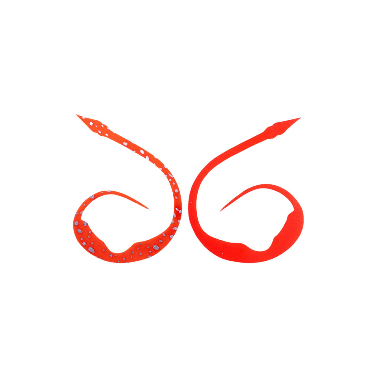 START Silicone Necktie Majicurly Jr. — Reversible Fluorescent Orange Red ST