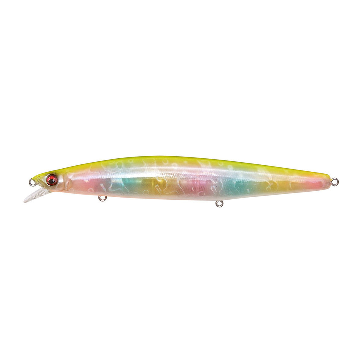 Megabass Marine Gang Cookai 140 (Sinking) in Shell Skin Chart Back Rainbow — official product photo