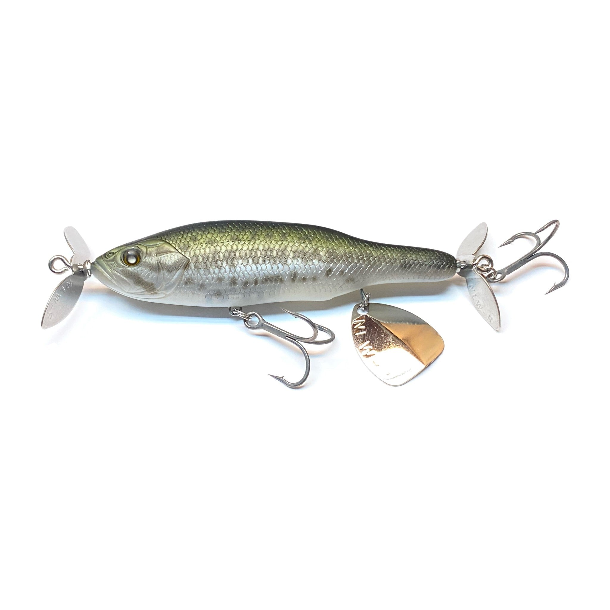 Nishine Lure Works Abino 110F in Juvenile Largemouth — official Nishine Lure Works product photo