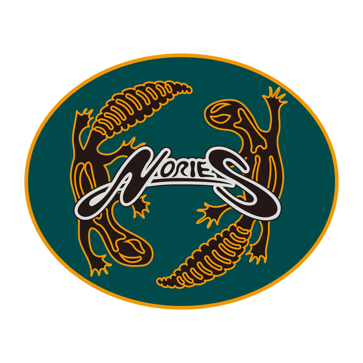 Nories DESIGN STICKER GECKO M in M06 Gecko BG (Blue Green) — official product photo
