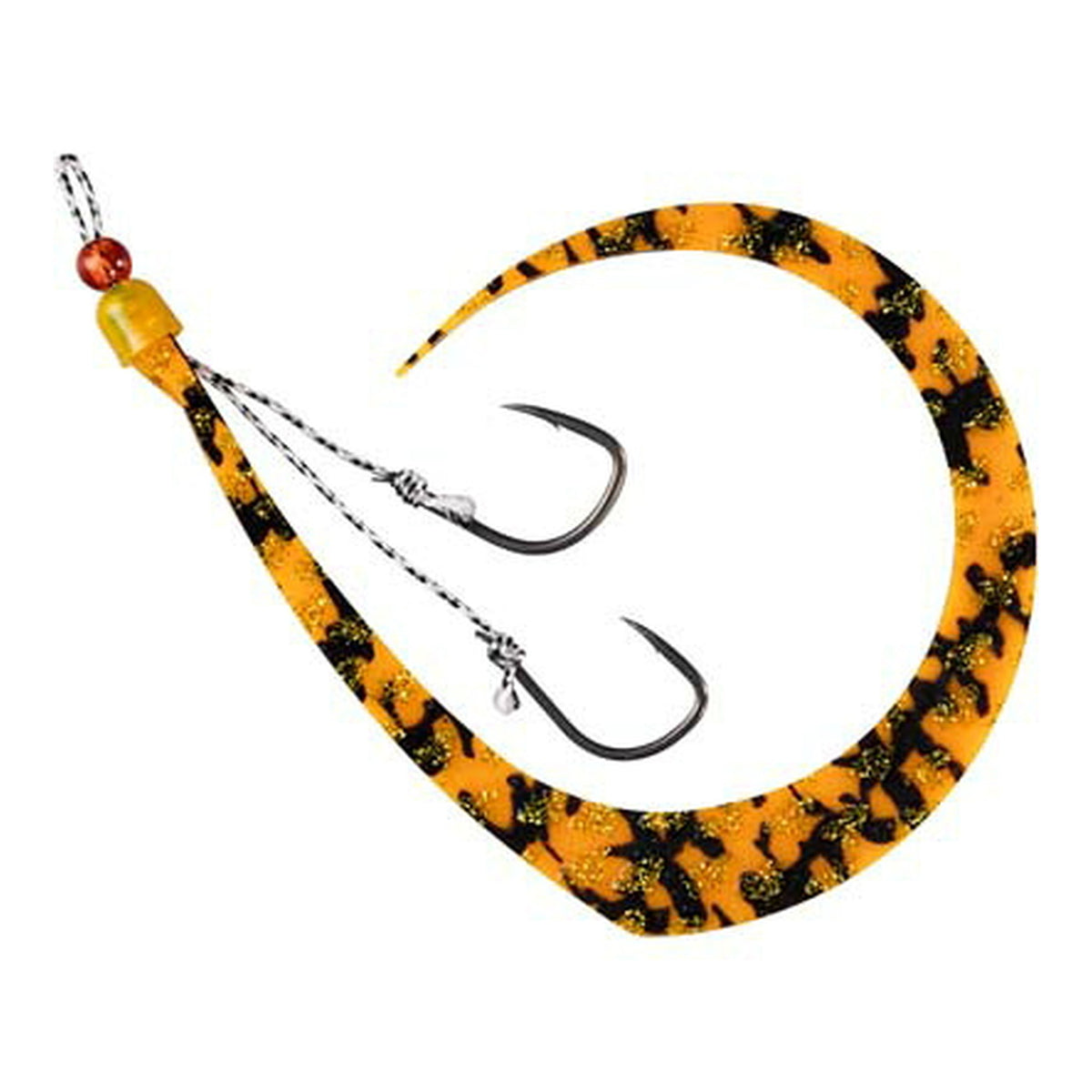 Jackall Binbin Switch Candy Spare Rubber Hook Set Short - F-0324 Stripe Orange Gold Glitter