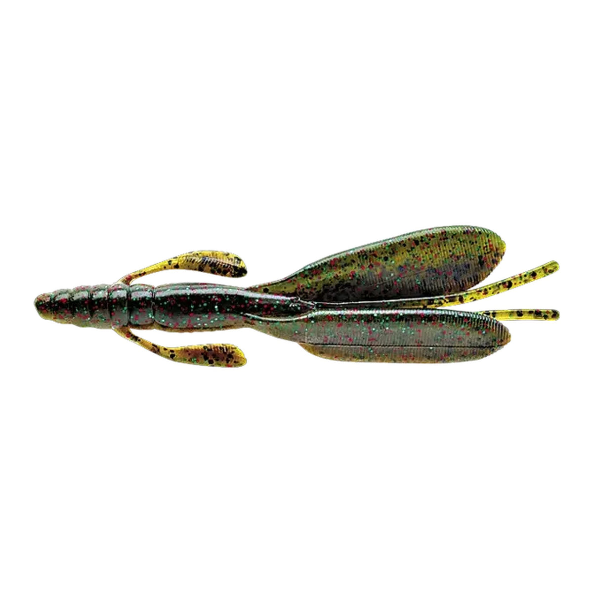 Nories F-Escape Twin - 133 Green Pumpkin Black Flake / Watermelon Red + Green Flake Back