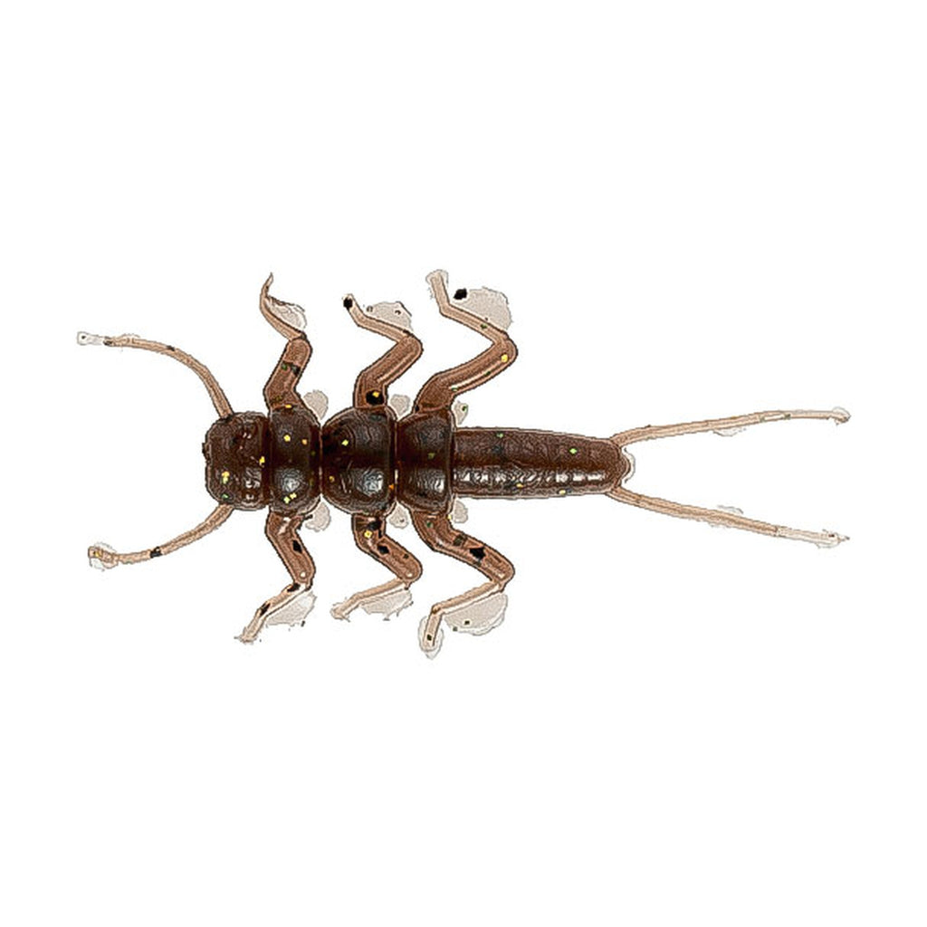 Nikko Kasei Zazamushi Worm DAPPY Onichoro 0.7in soft plastic bait, Mud Bug