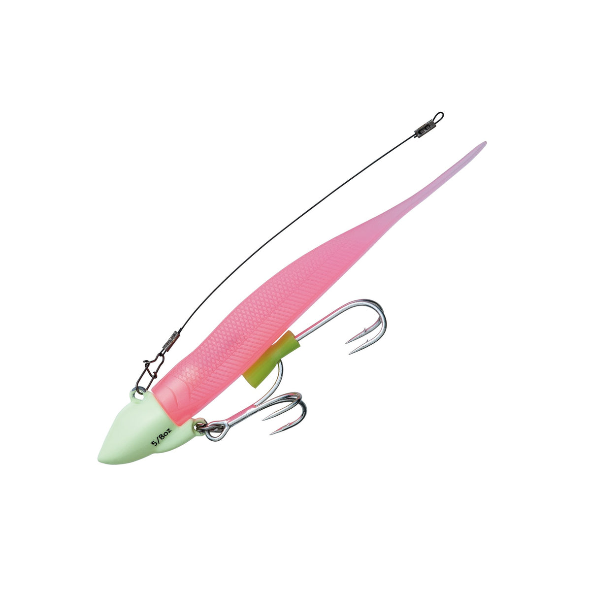 Major Craft Jigpara Wind Slim Start Kit, glow head with glow pink worm (GPK)