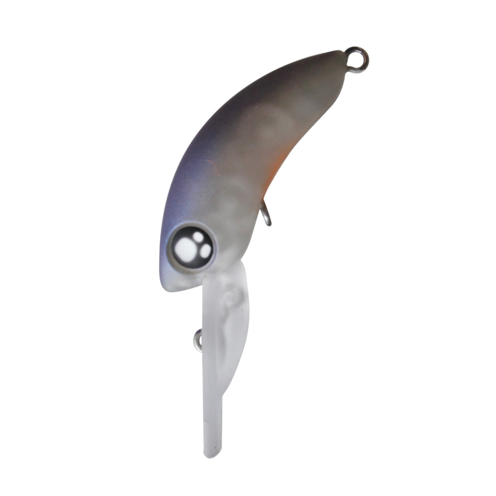 Rob Lure Moist Barbie Half floating minnow, グローセサミン colourway, isolated on white