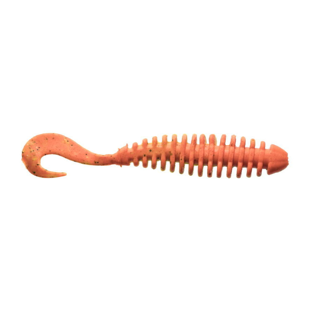 Berkley Gulp! Saltwater PulseWorm 4inch in Chartreuse Green Black Fluorescent Orange — official Berkley product photo
