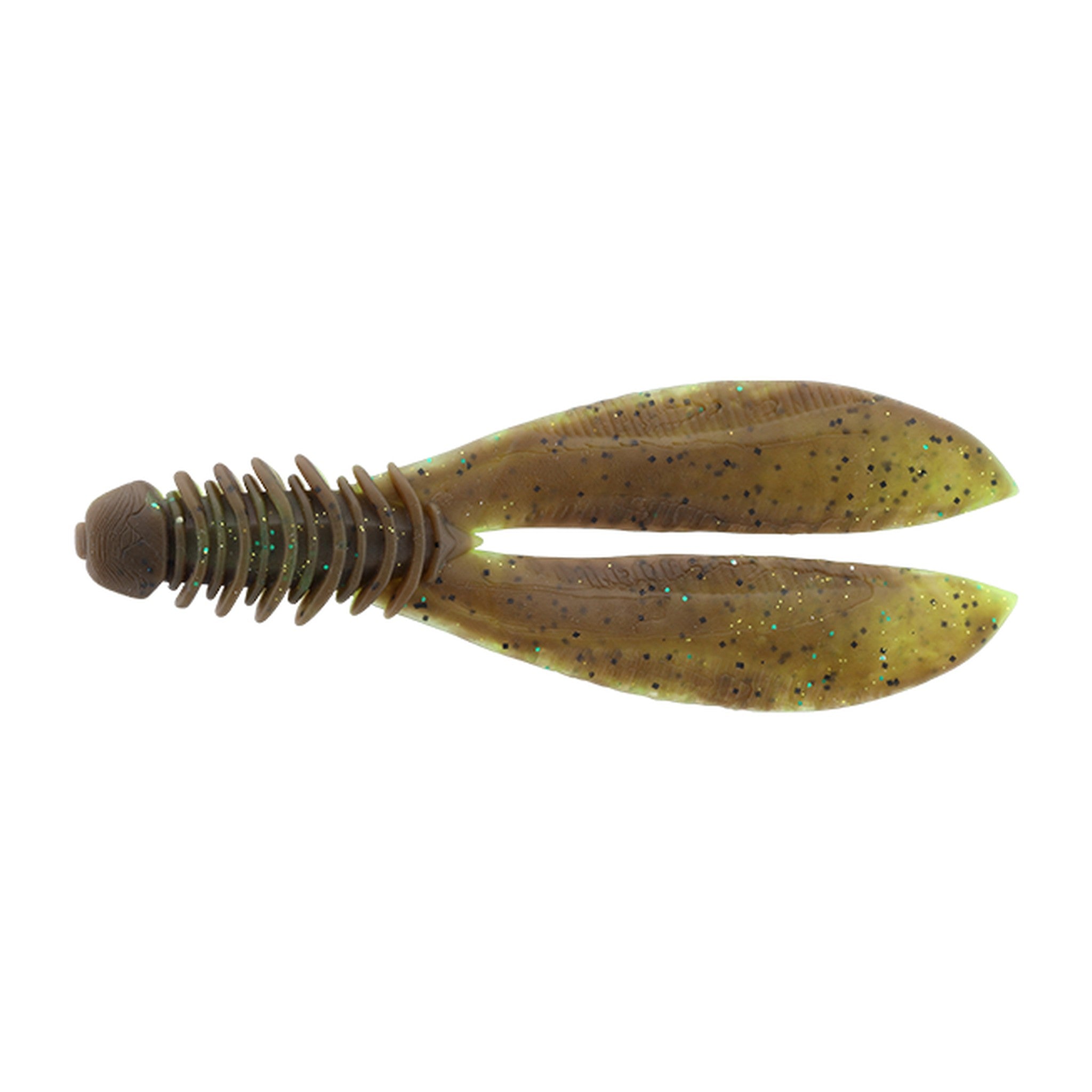 Jackall Ribbing Bunny 3.8 Elastomer in Green Pumpkin/Chart — official Jackall product photo
