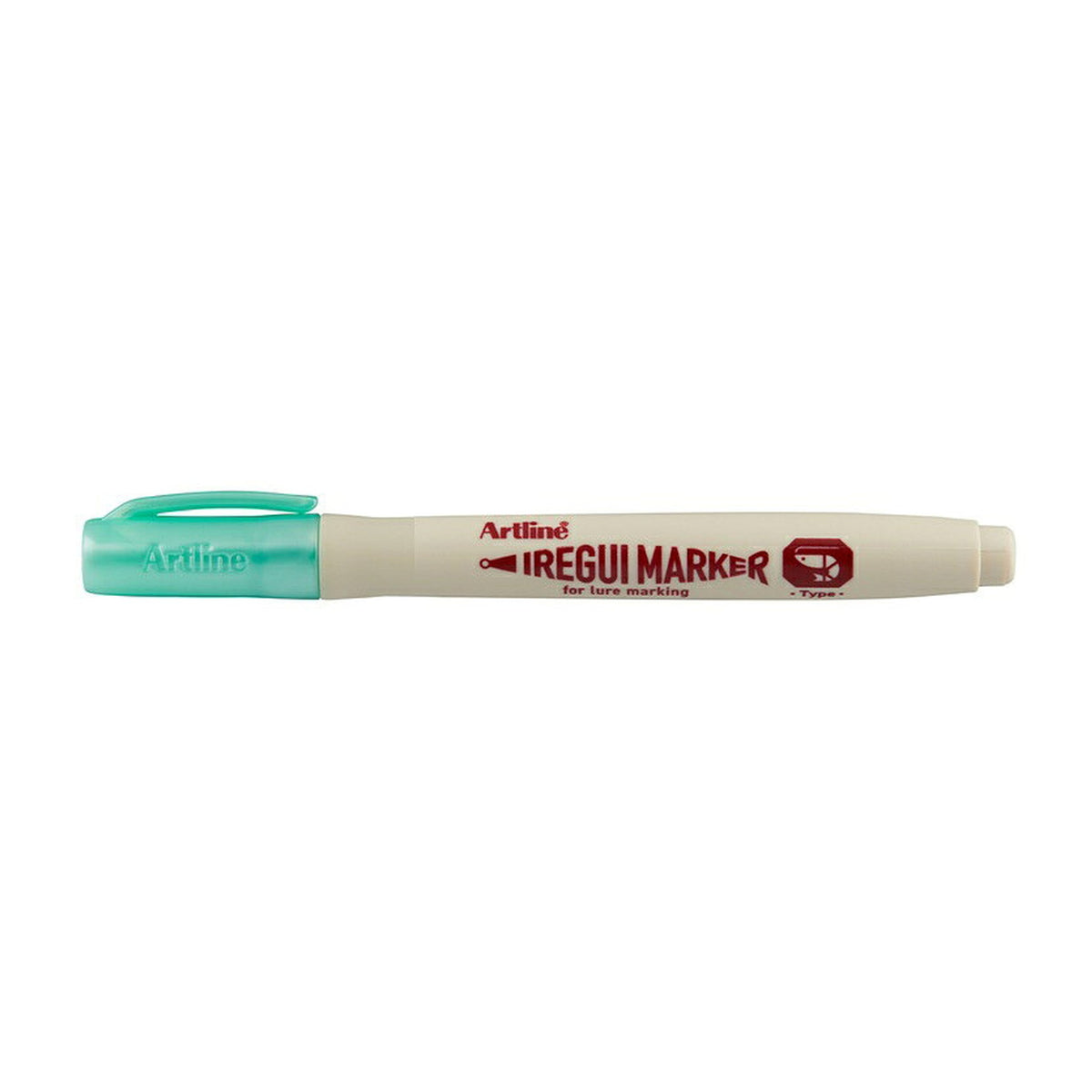 Shachihata Iregui Marker in Shrimp / Keimura Clear Green — official product photo