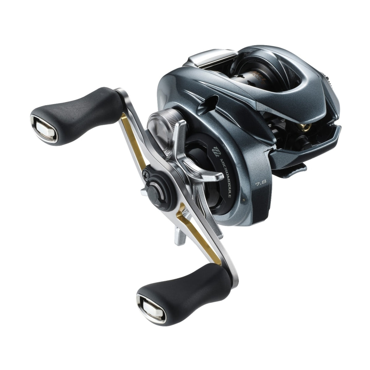 Shimano 22 ALDEBARAN BFS HG baitcasting reel on white background