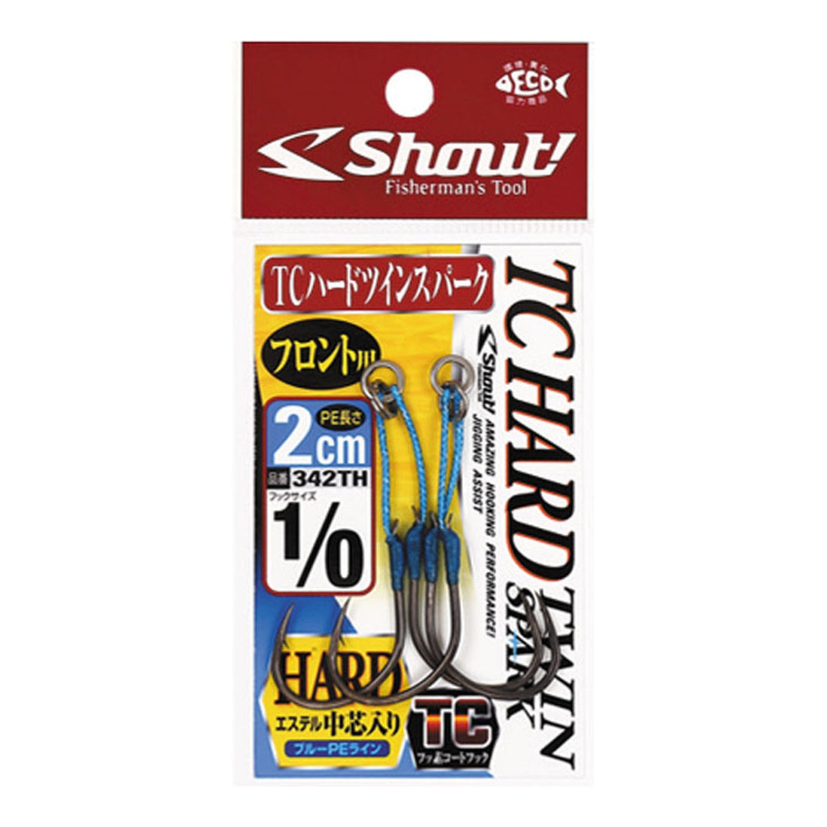 Shout 342TH TC Hard Twin Spark 2cm, 1/0, PE 2cm — official Shout product photo