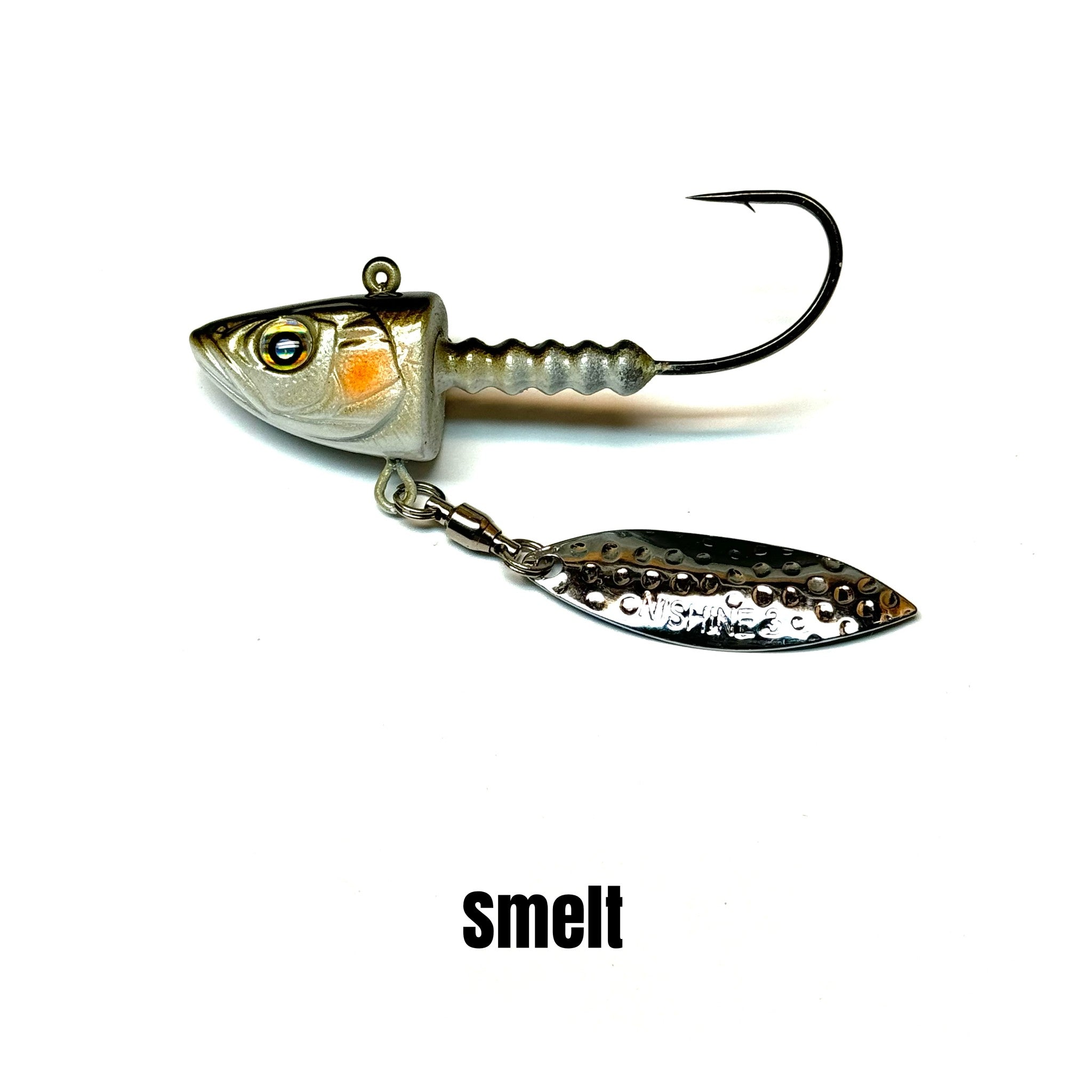Nishine Smelthead+ heavy-duty swim bait jig head, Nishine Lure Works