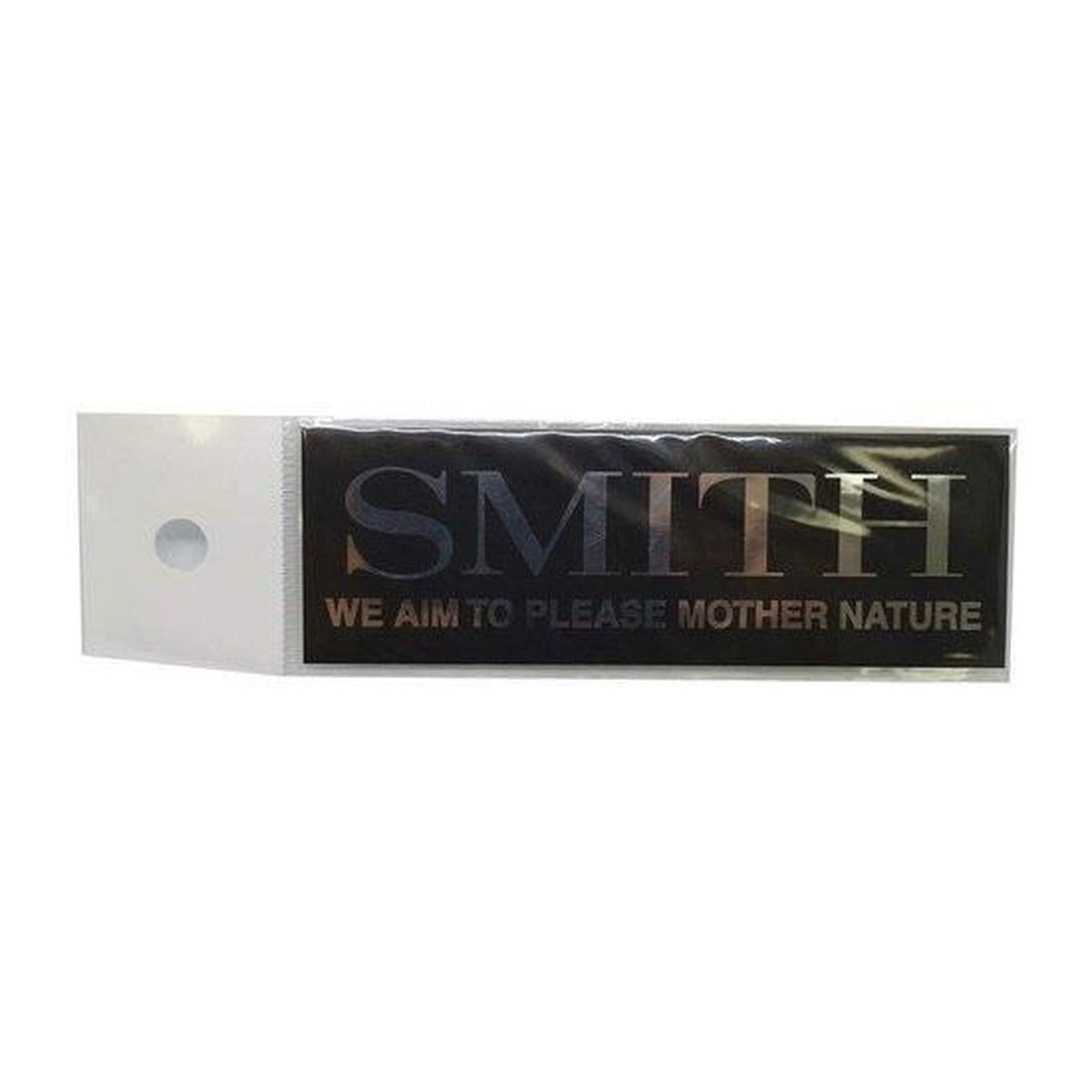 Smith Logo Sticker Silver Gloss SS in Black — official product photo