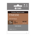 Tiemco Finesse Leader 8FT 5X package, Dark Brown knotless tapered nylon leader