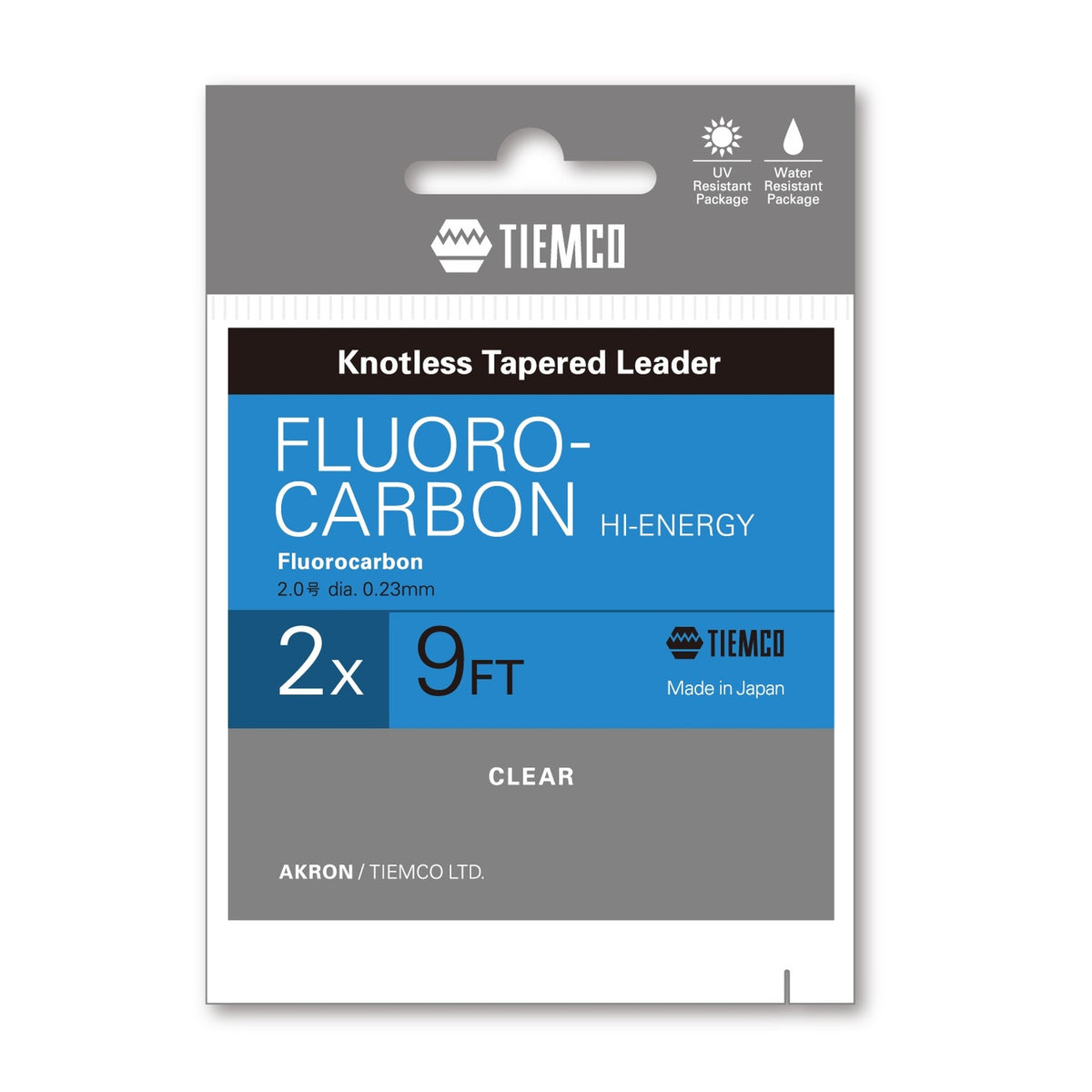 Tiemco Fluorocarbon Hi-Energy Leader package, Clear fluorocarbon leader