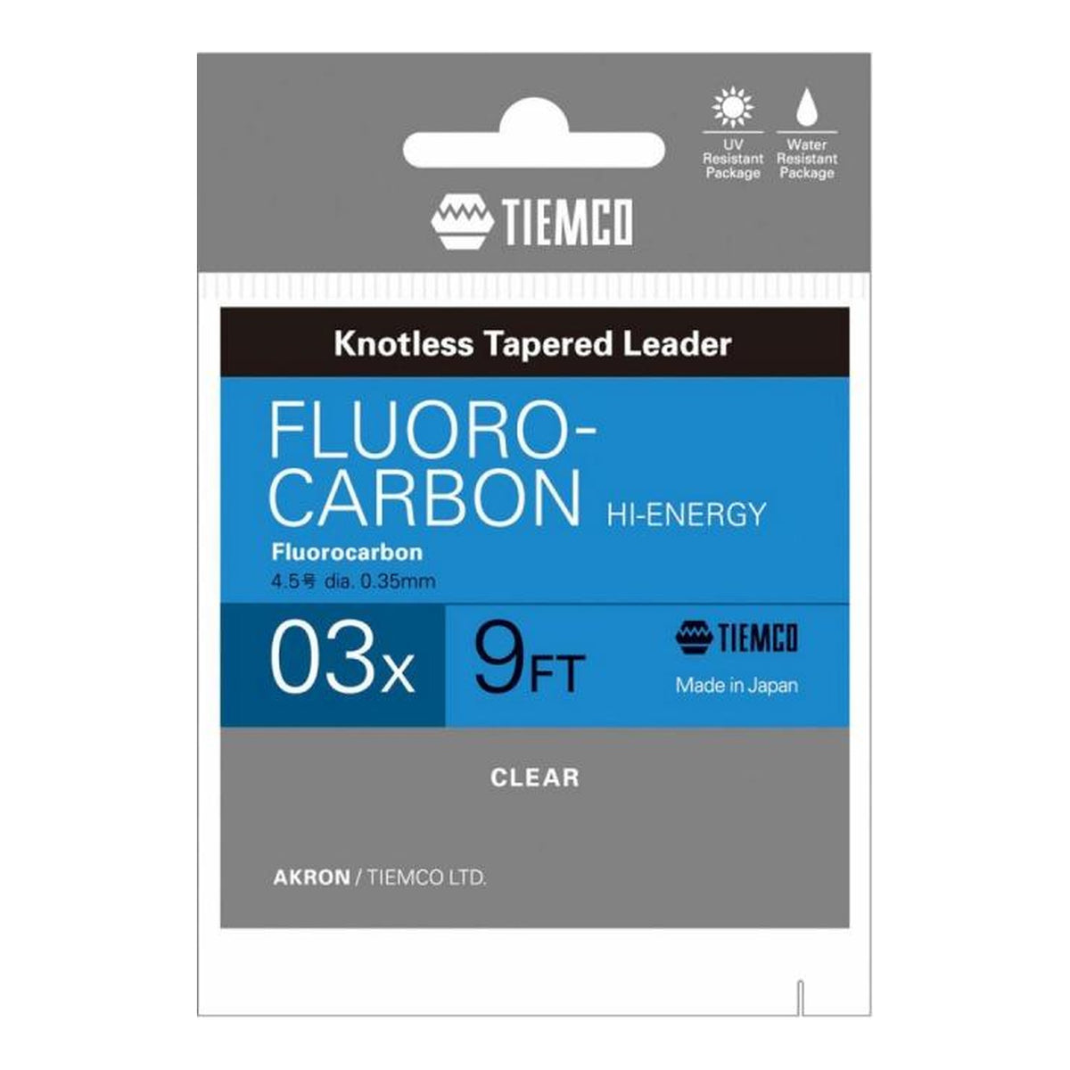Tiemco Fluorocarbon Hi-Energy Leader 9FT 03X