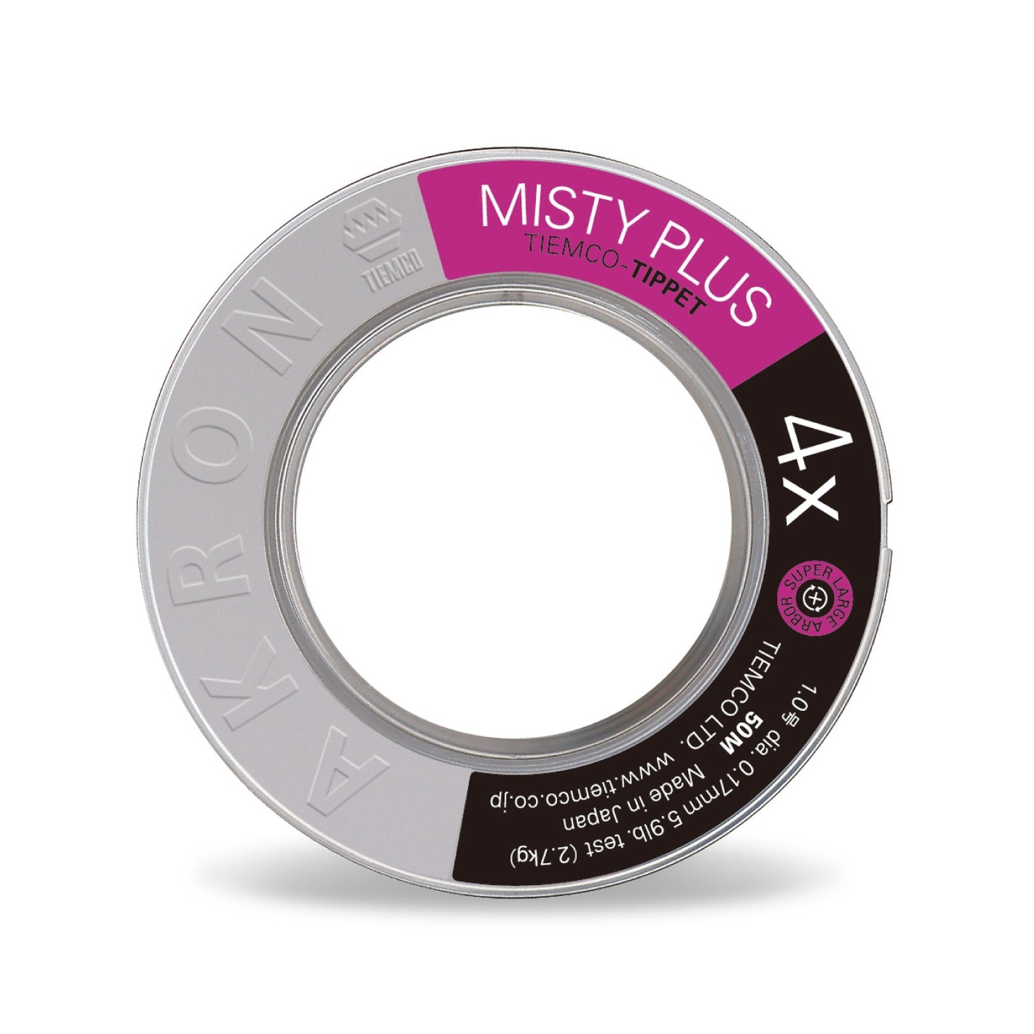 Tiemco Misty Plus Tippet spool, Stealth Gray nylon leader material