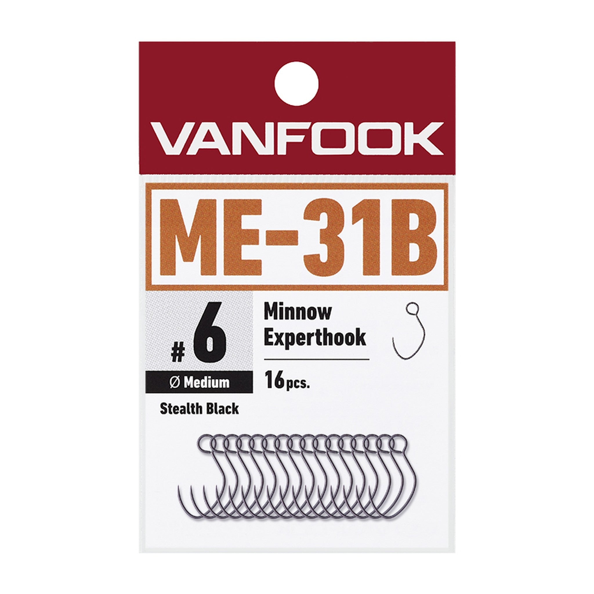 Vanfook ME-31B Minnow Experthook Medium Wire — official Vanfook product photo