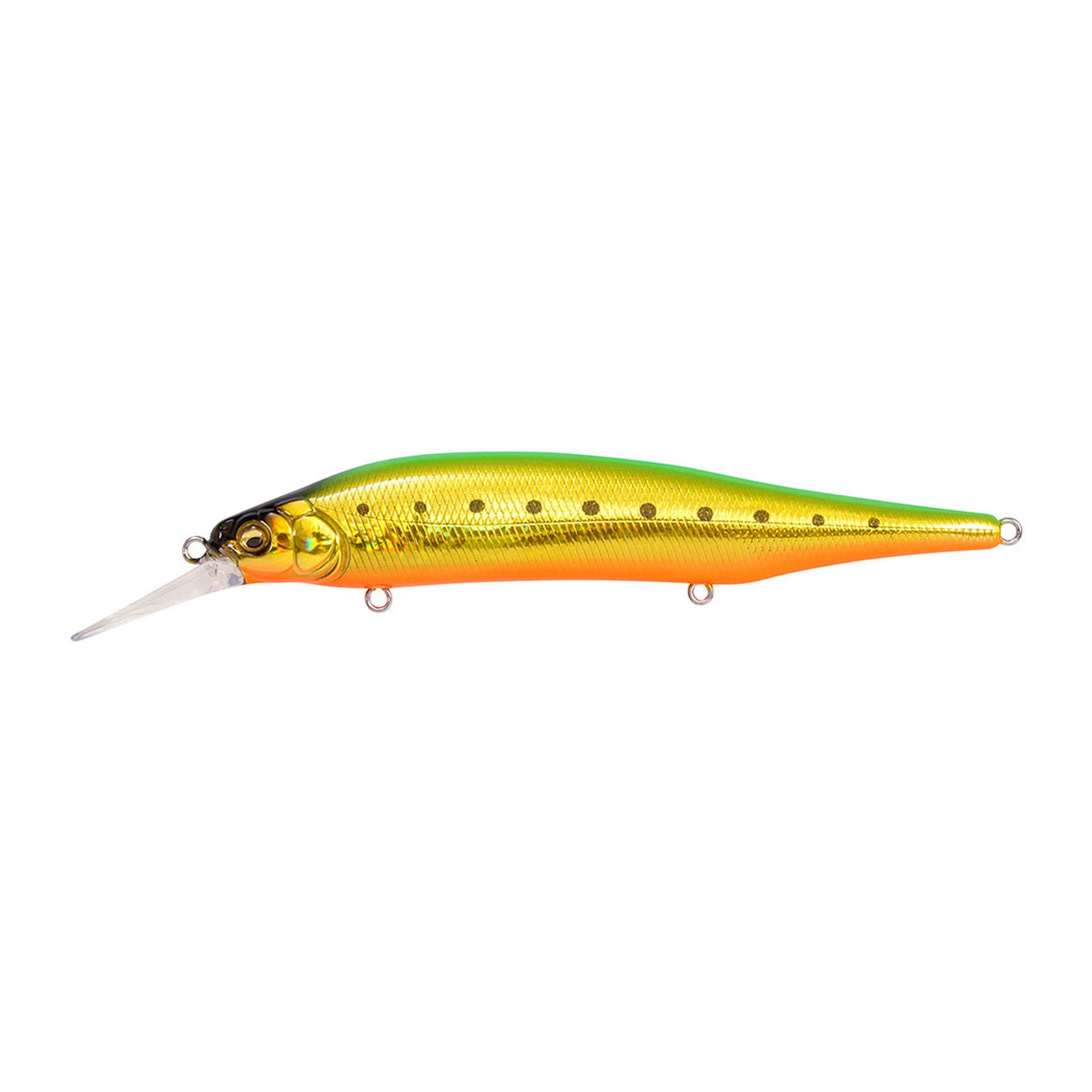 Megabass X-80 Magnum+1 in GG Lime Gold — official product photo