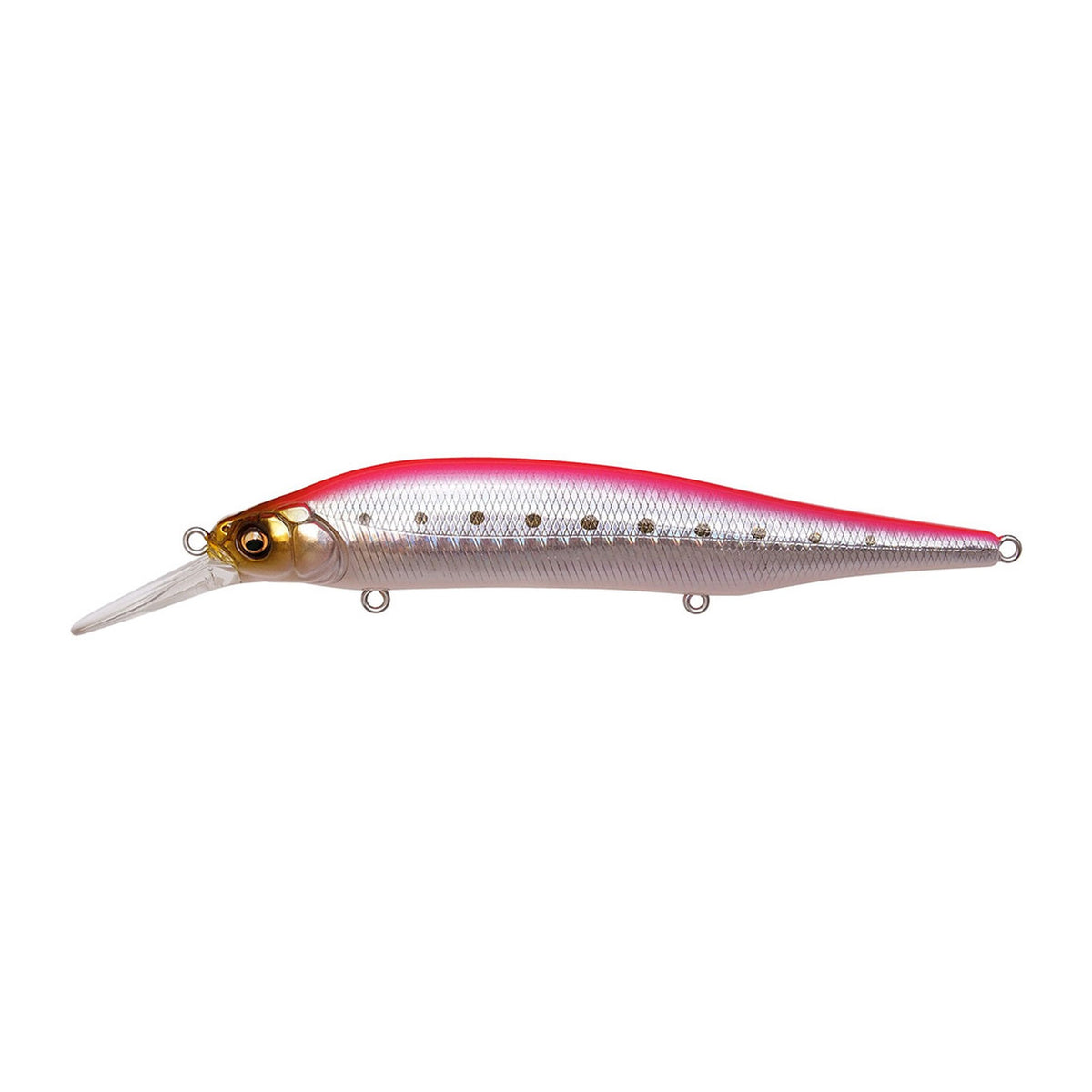 Megabass X-80 Magnum+1 in GG Pink Iwashi — official product photo