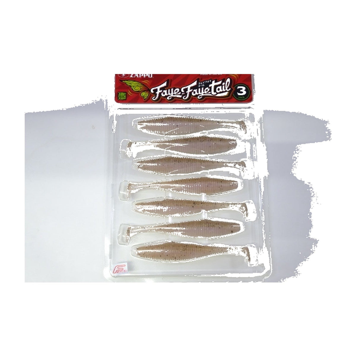 Zappu Faye-Faye Tail 3in, #04 Wakasagi Shrimp — official retailer product photo (rod-man.jp)